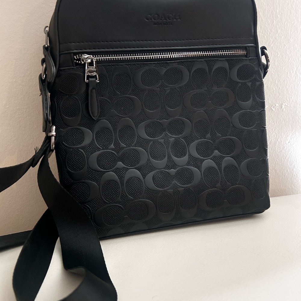 Coach Black  Bag with Sleek Monogram Design